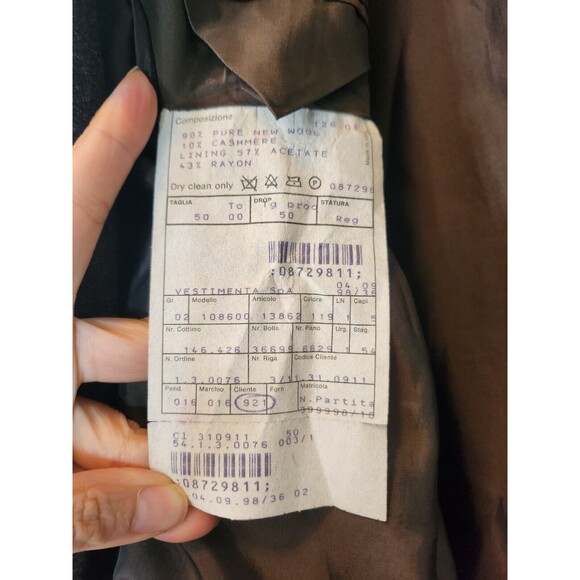 Vestimenta SPA Italian Wool Cashmere tweed speckle brown Jacket Size 40Reg - Picture 3 of 9